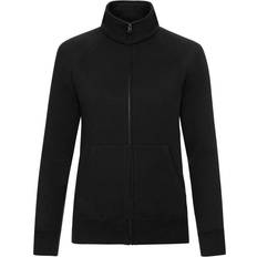 Clothing Fruit of the Loom Womens/Ladies Premium Lady Fit Sweat Jacket (Black)