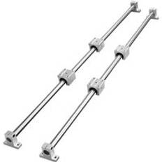 VEVOR Mophorn vevor Linear Guide Rail Set, SFC16 1000mm, 2 pcs 39.4 in/1000 mm SFC16 Guide Rails 4 pcs SC16 Slide Blocks 4 pcs Rail Supports, Linear
