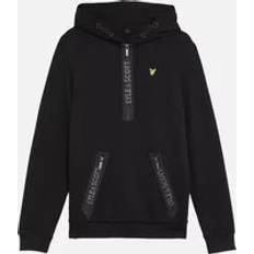 Lyle & Scott Kids' Fly Fleece Branded Zip Hoodie, Jet Black