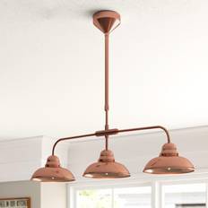 Lighting Breakwater Bay Irasville 3-Light Kitchen Island - Copper (90 cm H x 74 cm W x 20 cm D) Pendant Lamp