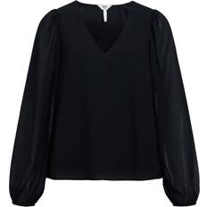 V-pääntie Puserot Object Pusero ObjMila RE L/S V-neck Top - Musta