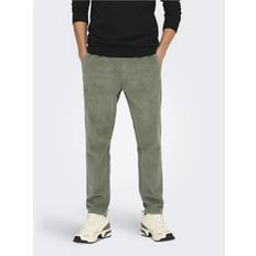 Corduroy Pantalons Only & Sons Linus Tap Corduroy Gris