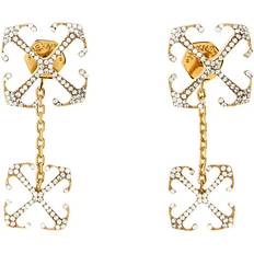 Off-White DOUBLE ARROW STRASS EARRINGS GOLD NO CO women Crystal/Brass One