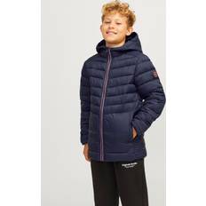 Kinderkleding Jack & Jones Sprint Puffer Hood Navy/Rood/Wit