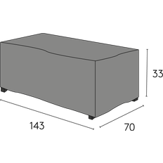 Hillerstorp Möbelskydd Soffbord 143x70xH33 cm - Grå