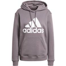 Dam - Hoodies - Natur Tröjor adidas Kvinnor Essentials stor logotyp normal fleece huvtröja, kol, Träkol