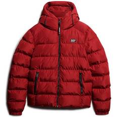 Superdry Puffer Jacket, Red Dahlia