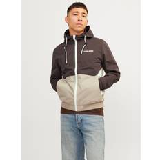 Beige - Outdoorjas Jassen Jack & Jones Rush Hoodie Gris