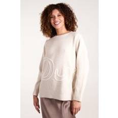 Beige - Sportswear Garment Clothing Blue Vanilla Oui Embroidery Jumper Beige