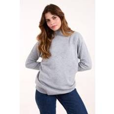 Blue Vanilla High Neck Star Jumper Light Grey