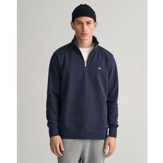 Gant Tops Gant Shield Half Zip Up Sweatshirt - Bleu