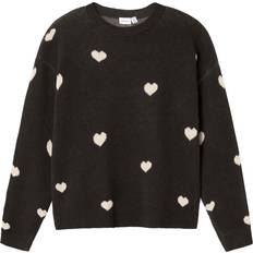 Manica lunga Bluse e Tuniche Name It Pullover NKFOdessa - Nero/Bianco Naturale