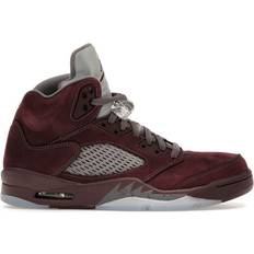 Basketball Shoes Jordan Air "Burgundy" high-top sneakers unisex Nubuck Leather/Rubber/Fabric/Mesh Red