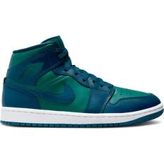 Donna - Turchese Scarpe da Basket Jordan Wmns Air Jordan 1 Mid 'Teal French Blue'