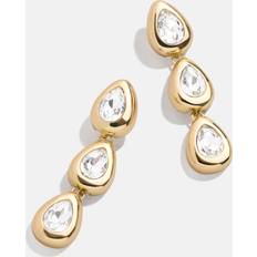 Baublebar Tear Crystal Linear Drop Earrings in Metallic Gold