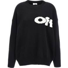 Off-White Women Jumpers Off-White intarsia-knit logo jumper women Polyamide/Wool Black