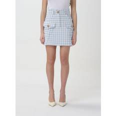 Balmain Kläder Balmain Gingham A-Linje Kjol - Blå
