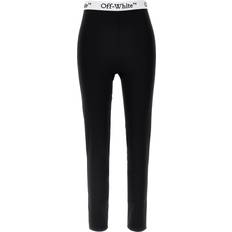 Clothing Off-White Off-White-Logoband Leggings Bianco/Nero-Donna White/Black