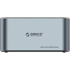 Datatilbehør Orico Docking Station For 2.5" / 3.5" HDD/SSD 5 Gbps USB-C Til USB-C/A Med Kloningsfunction