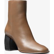 MK Maude Leather Boot Brown Michael Kors