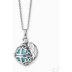 Engelsrufer Angel Whisperer Silver Pearl Turquiose Soundball Necklace Silver Blue 45cm