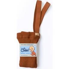 Silly Silas Unisex Rib Tights with Braces - Cinnamon