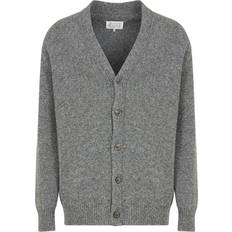 Grå - Herre Cardigans Maison Margiela Grå Ull Cardigan med V-Hals Gray