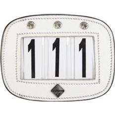 Sättel LeMieux Saddle Number Holder Square White Diamante