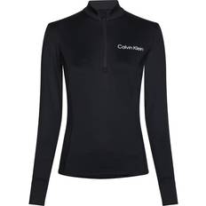 Calvin Klein Mujer Blusas Calvin Klein Essentials Half Zip Larga - Black