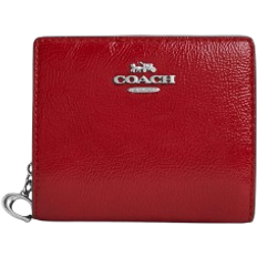 Coach Snap Wallet - Novelty Leather/Silver/Red