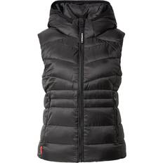 Superdry Mujer Chalecos Superdry Chaleco Fuji - Negro