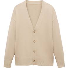 Beige - Uomo Cardigan Mango Cardigan Maille Coton Boutons - Gris Clair/Pastel