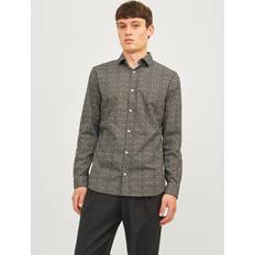 Jack & Jones Stretch LS Shirt Harmaa