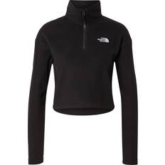 Jersey de forro polar Suéteres The North Face Glacier Cropped 1/4 Zip Negro Puro Mujer - Black