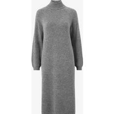 Halkio Mekot Y.A.S Balis Knitted Dress - Medium Grey Melange