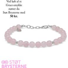 Mads Z Rosa Armbånd Mads Z "Grace" armbånd sølv Støt Brysterne kampagne