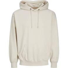 Beige - Hoodies Tröjor Jack & Jones Enfärgat Hoodie Grå