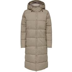 Only Montana Puffer Coat - Brown/Silver Mink