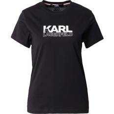 Karl Lagerfeld Shirts 'STACK' sort hvid