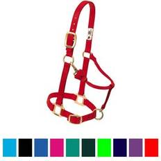 Halters & Lead Ropes Weaver Leather Original Adjustable Nylon Horse Halter, Red, Average