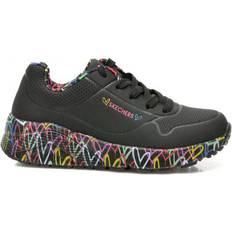 Skechers Sneakers Børnesko på tilbud Skechers Uno Lite Lovely Luv Sneaker - Black Synthetic Multi Trim