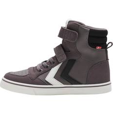 Brown Children's Shoes Hummel Children's high top Trainers Slimmer Stadil Gris