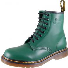 Hombre - Verde Botas Dr. Martens Glattleder Schnürstiefel 1460 - Grün/Grün