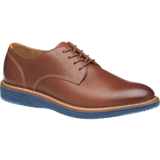 Johnston & Murphy Upton Plain Toe - Tan Full Grain/Blue Sole