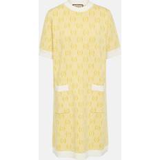 Gucci Dresses Gucci GG wool jacquard minidress yellow (UK 16)