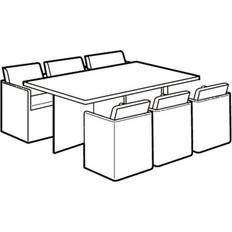 Garland 6 Seater Rectangular Cube Set Cover - Super Tough Polyethylene W3642