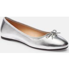 Coach Ballerinas Coach Abigail Metallic Leather Ballet Flat - Silberfarben