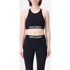 Tessuto Reggiseni Palm Angels Logo Sport Top - Black White Woman