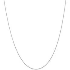 Unisex - White Gold Necklaces UltraFine Silver Square Bead Station Necklace, 4.2g