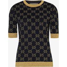 Gucci Guld Tøj Gucci Cotton-blend lamÃ top blue